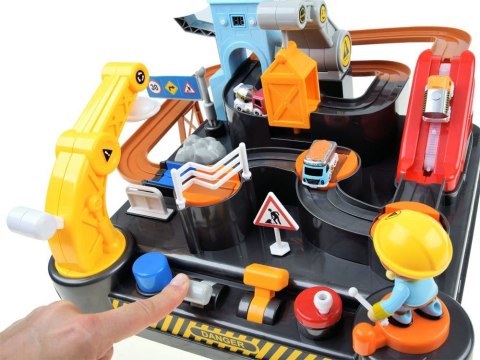 Mechaniczny tor dla autek oraz pojazdy budowlane