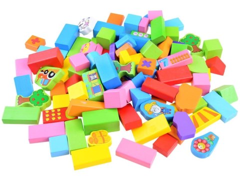 Kolorowe Klocki drewniane sorter farma