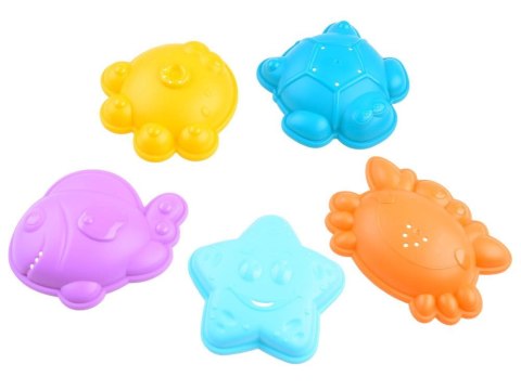 Miękki zestaw WIADERKO ŁOPATKA FOREMKI do piasku i wody