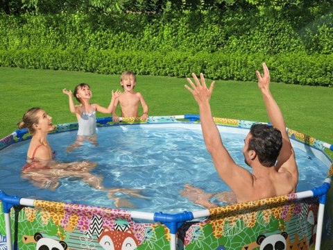 Kolorowy basen stelażowy 274x66cm Bestway 5612F