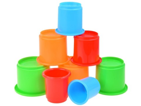 Kolorowe kubki KUBECZKI Little tikes piramidka
