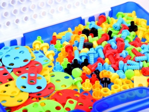 Kreatywny MAJSTERKOWICZ klocki i wkrętarka - 237 el.