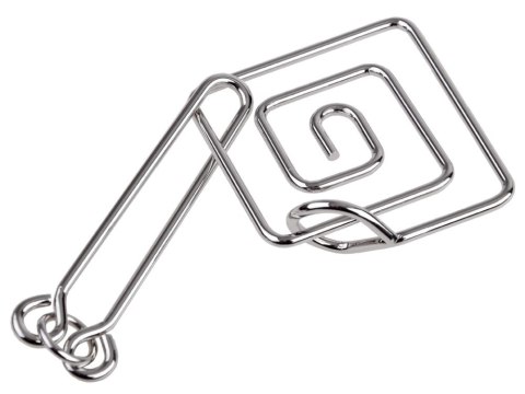 Zakręcona metalowa łamigłówka - puzzle zestaw 4 sztuki