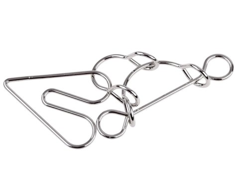 Zakręcona metalowa łamigłówka - puzzle zestaw 4 sztuki