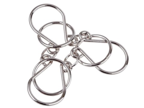 Zakręcona metalowa łamigłówka - puzzle zestaw 4 sztuki