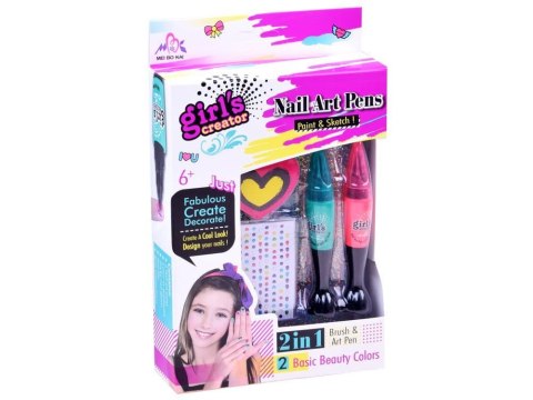 Zestaw do zdobienia paznokci lakier ozdoby