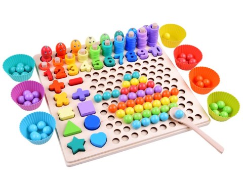 Drewniana Układanka LICZENIE MATEMATYKA MONTESSORI