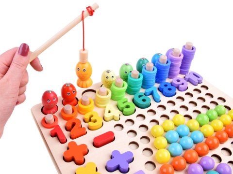 Drewniana Układanka LICZENIE MATEMATYKA MONTESSORI