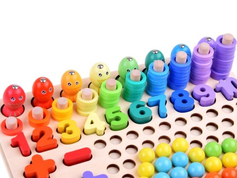 Drewniana Układanka LICZENIE MATEMATYKA MONTESSORI