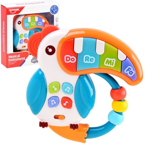 Interaktywny TUKAN - Zabawka muzyczna PIANINKO