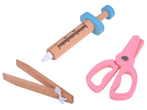 Zestaw MAŁY LEKARZ DOKTOR drewniane akcesoria