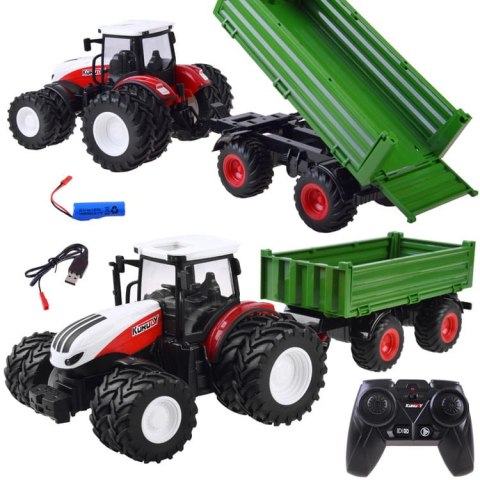 Sterowany TRAKTOR RC pilot, przyczepa