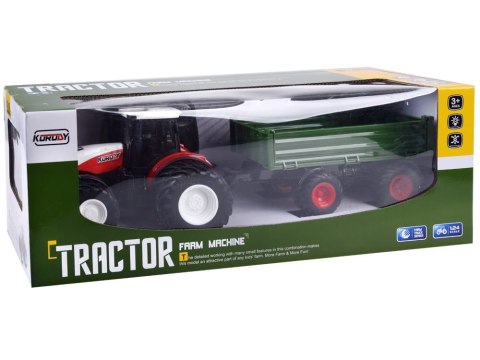 Sterowany TRAKTOR RC pilot, przyczepa