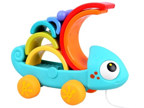 Tęczowy KAMELEON układanka montessori 18m+