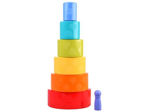 Tęczowy KAMELEON układanka montessori 18m+