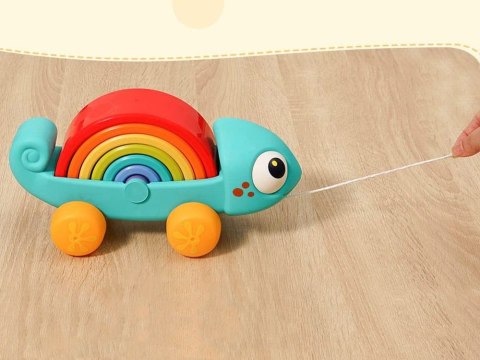Tęczowy KAMELEON układanka montessori 18m+