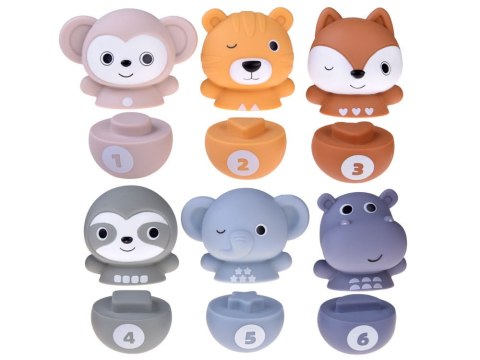 Gumowe ZWIERZAKI kręgle piłka ZOO zwierzątka