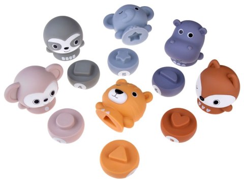 Gumowe ZWIERZAKI kręgle piłka ZOO zwierzątka