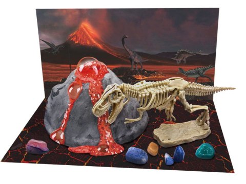 Zestaw doświadczalny WULKAN + WYKOPALISKA SZKIELET dinozaur MAŁY ARCHEOLOG