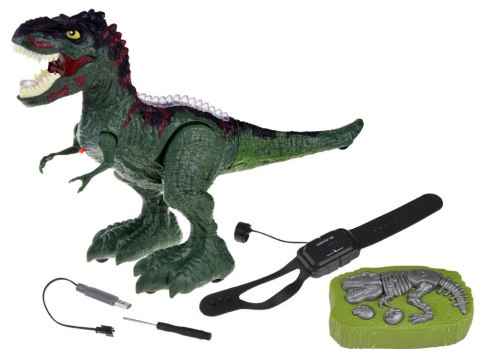 DINOZAUR T-REX sterowany gestem + pilot RC 2w1 zieje ryczy świeci tańczy