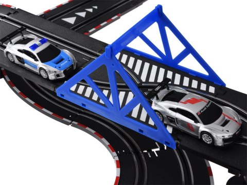 Elektryczny TOR WYŚCIGOWY tor samochodowy RAJD 2 auta AUDI trasa 8m