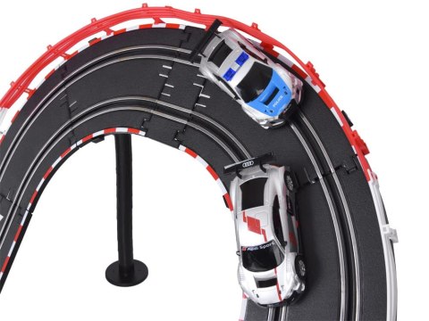 Elektryczny TOR WYŚCIGOWY tor samochodowy RAJD 2 auta AUDI trasa 8m