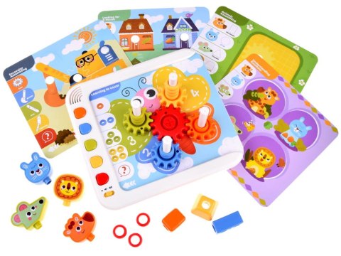 Interaktywny PANEL nauka emocji liczb figur Montessori