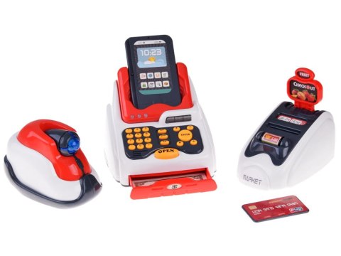 MINI MARKET Kasa Skaner Czytnik kart koszyk sklepowy SKLEP