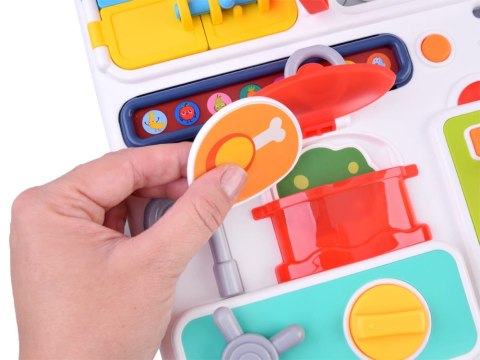 TABLICA MANIPULACYJNA kuchnia efekty dźwiękowe świetlne Montessori