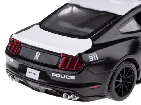 Auto metalowe POLICJA Ford Shelby GT350 skala 1:32 światła koguty