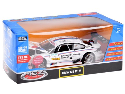Auto metalowe sportowy model BMW M3 DTM skala 1:32 dźwięki światła