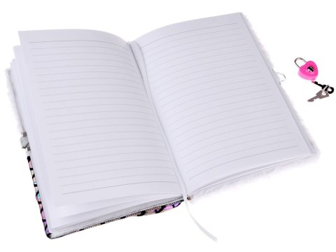 Pluszowy NOTES sekretny PAMIĘTNIK SEKRETNIK na kluczyk