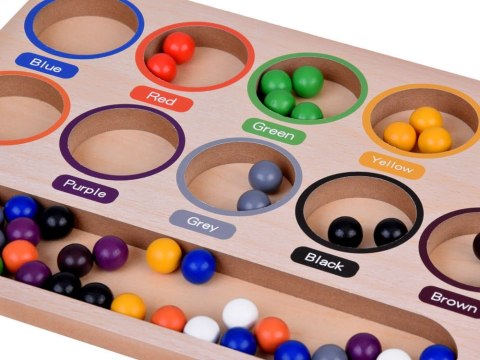 Kolorowe Kulki Układanka Montessori Mozaika Sorter nauka kolorów