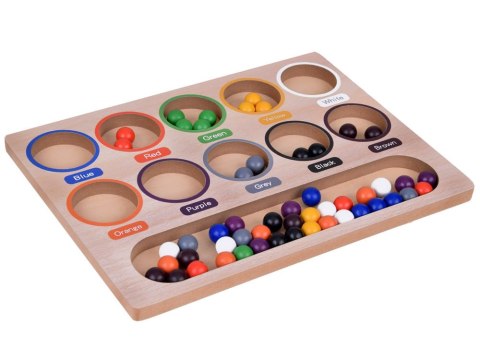 Kolorowe Kulki Układanka Montessori Mozaika Sorter nauka kolorów