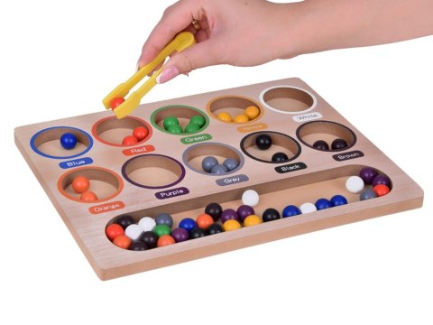 Kolorowe Kulki Układanka Montessori Mozaika Sorter nauka kolorów