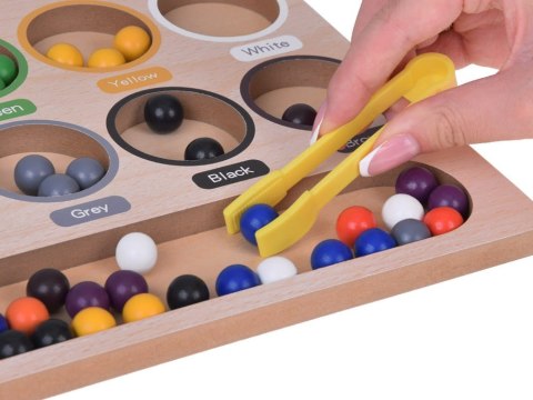Kolorowe Kulki Układanka Montessori Mozaika Sorter nauka kolorów