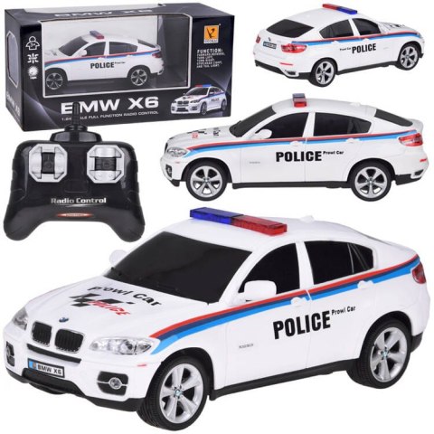 POLICJA Sportowy radiowóz BMW X6 auto sterowane na pilota