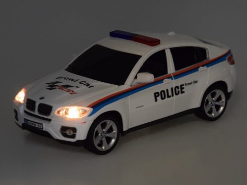 POLICJA Sportowy radiowóz BMW X6 auto sterowane na pilota