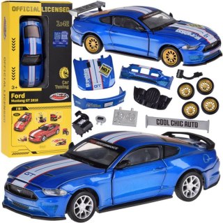 Zestaw Metalowe auto TUNING licencjonowane Ford Mustang GT 1:42