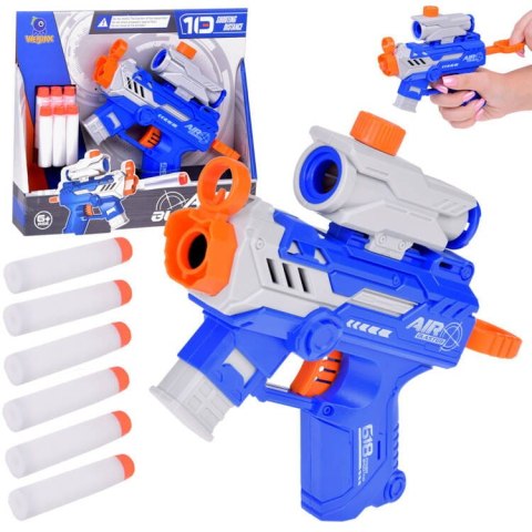 Zestaw Pistolet z celownikiem na miękkie piankowe naboje 6 szt.