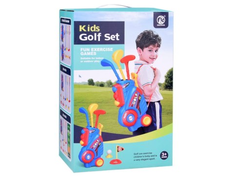 Zestaw do gry Mini Golf kije + piłki + stojak na kółkach