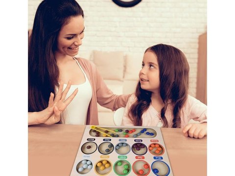 Kolorowe Kulki Układanka Montessori Mozaika Sorter nauka kolorów