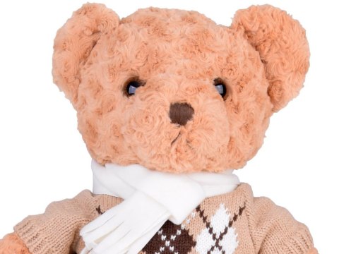 Miś pluszowy mięciutki Niedźwiadek w sweterku i szaliku 60cm