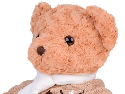 Miś pluszowy mięciutki Niedźwiadek w sweterku i szaliku 60cm
