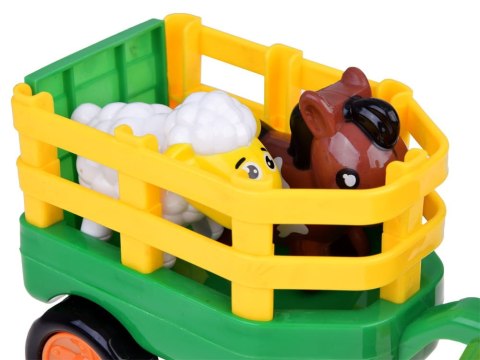 Traktor z przyczepą Farmer i zwierzątka dźwięk + światło