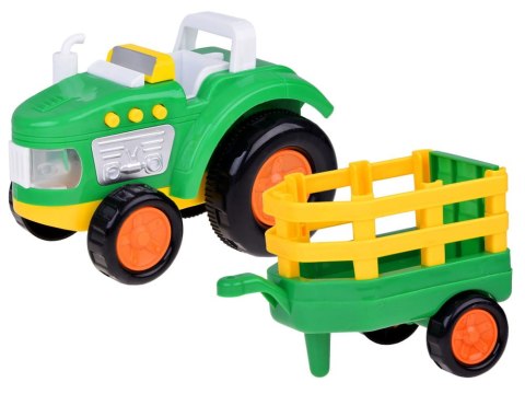Traktor z przyczepą Farmer i zwierzątka dźwięk + światło