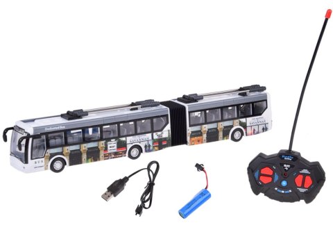 Trolejbus zdalnie sterowany na pilota 36 cm autobus miejski