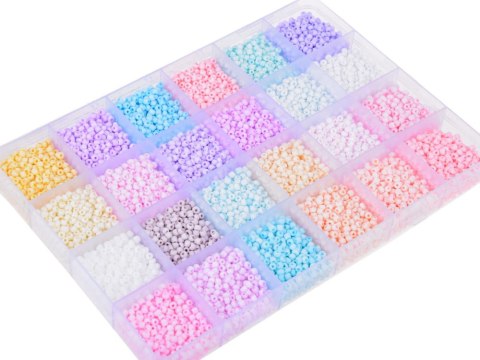 Zestaw pastelowe Koraliki do Bransoletek Przyjaźni 24 kolory