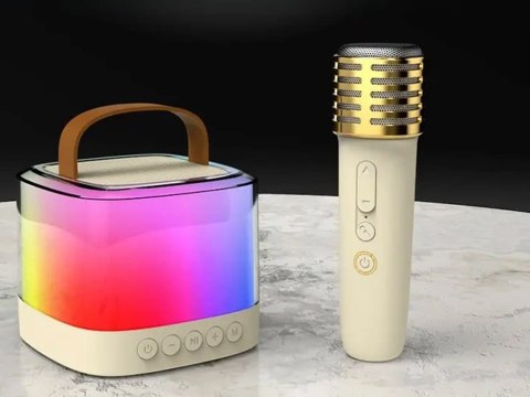 Mikrofony z głośnikiem bezprzewodowy + bluetooth + 2 mikrofony