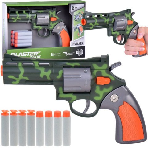 Zestaw Rewolwer Pistolet + Piankowe naboje Zabawa w strzelanie